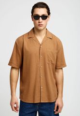 Funky Buddha Ανδρικό πουκάμισο με κοντό μανίκι - The essentials FBM013-006-05