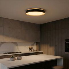 kelvo® BARCHETTA KLV-101-0266-V2 Φωτιστικό Οροφής LED 72W 7200lm 120° AC 220-240V IP20 Ρυθμιζόμενο Λευκό CCT με Χειριστήριο από 2700K έως 6000K Dimmable - Lumileds SMD Chip - Μαύρο & Σαμπανιζέ Χρυσό Μ