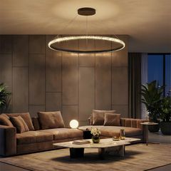 Κρεμαστό Φωτιστικό Οροφής LED 75W 7500lm 180° AC 220-240V IP20 Ρυθμιζόμενο Λευκό CCT με Χειριστήριο από 2700K έως 6000K Dimmable - Lumileds SMD Chip - Μαύρο Ματ - Μ100 x Π100 x Υ3cm - 3 Χρόνια Εγγύηση