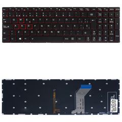 Teclado Español para Portátil - Spanish Laptop Keyboard για Lenovo IdeaPad Y700-15ISK 80NV 80NVCTO1WW Y700-15ACZ 80NY Y700-17ISK 80Q0 80Q000SCD Y700-15ISE V-149420ES1 ES No Frame Backlight Black ( Κωδ