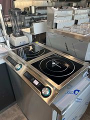 Διπλή επαγωγική εστία , 7 kW (3500W ανά εστία) , ψηφιακό πίνακα ελέγχου με κουμπιά ,  ηλεκτρονικό χρονόμετρο , Εξωτερικές Διαστάσεις: 660x396x110 mm.-thumb-1