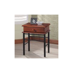 ΚΟΜΟΔΙΝΟ REVEN HM307 ΑΠΟ ΜΕΤΑΛΛΟ ΚΑΙ ΞΥΛΟ RUBBERWOOD ΜΕ 1 ΣΥΡΤΑΡΙ 45x43x58Y εκ.
