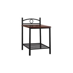 ΚΟΜΟΔΙΝΟ REVEN HM387 ΑΠΟ ΜΕΤΑΛΛΟ ΚΑΙ ΞΥΛΟ RUBBERWOOD 45x35x48-61Y εκ.