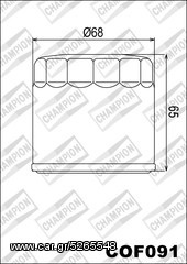ΛΥΡΗΣ CHAMPION ΦΙΛΤΡΟ ΛΑΔΙΟΥ ΓΙΑ TRIUMPH AMERICA 800 / BONNEVILLE 800 / SPEEDMASTER 800, COF091
