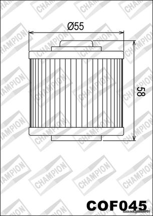 ΛΥΡΗΣ CHAMPION ΦΙΛΤΡΟ ΛΑΔΙΟΥ ΓΙΑ YAMAHA XT 250 - 400 - 500 / XT 600 E / XT660 R - X, COF045 