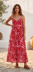 Funky Buddha Γυναικείο εμπριμέ μάξι boho φόρεμα από βαμβάκι FBL013-127-13
