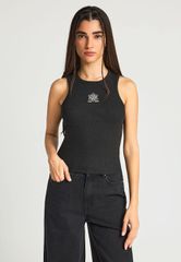 Funky Buddha Γυναικείο tank top με με κέντημα FBL013-130-04
