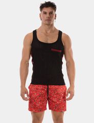 Barcode Berlin Tank Top Lilan Black - Red-thumb-2
