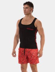 Barcode Berlin Tank Top Lilan Black - Red-thumb-3