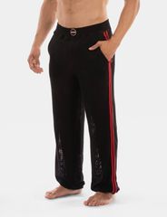 Barcode Berlin Shalvar Pants Leo Black - Red-thumb-1
