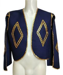 Παραδοσιακό Μπλε Γιλέκο Τσολιά Ενηλίκων με Χρυσά Σιρίτια MARK174 NAVY