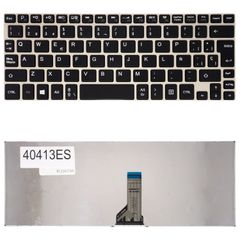 Teclado Español para Portátil - Spanish Laptop Keyboard για Toshiba Satellite NB10 NB10-A NB10T-A NB15 NB15-A NB15T-A NB15T-A1302 H000062790 H000073820 NSK-TW3SU ES Black Gold Frame ( Κωδ.40413ES )