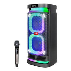 XO 249-0102 Ηχείο Karaoke με Ασύρματο Μικρόφωνο και Εφέ Φωτισμού F58 Shine σε Μαύρο Χρώμα
