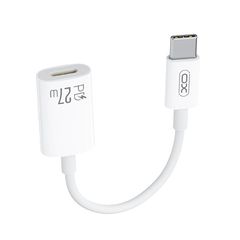 XO 249-0122 Μετατροπέας USB-C / Lightning male σε USB-C / Lightning female Λευκό 1τμχ