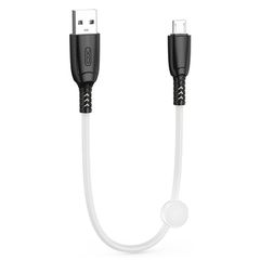 XO 249-0145 Regular USB 2.0 to micro USB Cable Λευκό 0.25m 1τμχ NB247