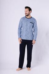 Βαμβακερή Ανδρική Πιτζάμα Jacek 1756 Jeans