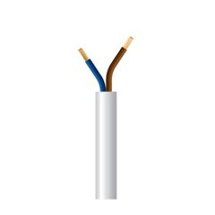Καλώδιο εύκαμπτο H03VV-F 2x0,75mm² λευκό χρώμα σε στροφείο 2000m/drum