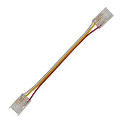 Ενδιάμεσος σύνδεσμος με καλώδιο για COB CCT LED Ταινία 10mm PCB με 3 Καλώδια στο Κέντρο