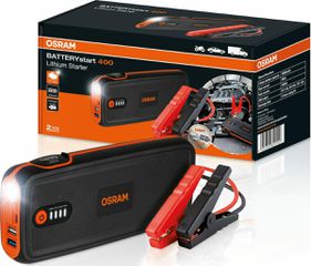 Osram BATTERYstart 400 Φορητός Εκκινητής Μπαταρίας Αυτοκινήτου 16800mAh με Power Bank / USB / Φακό 12V 400A