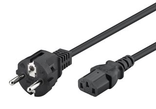 POWERTECH καλώδιο τροφοδοσίας CAB-P048, 3x 0.75mm², copper, 1m, μαύρο