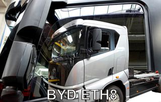 Heko - Ανεμοθραύστες Παραθύρων Για BYD ETH8 2023 > 2πορτο υλικό Acrylic Χρώμα Φιμέ - 2 τεμ. (ΑΝΕΜ.11301/TRUCK)