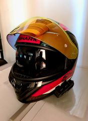 Κράνος SHARK ελαφρώς μεταχ/νο με χρυσή ζελατίνα & visor + δώρο ενδοεπικοινωνία