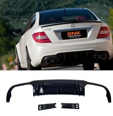 ΠΙΣΩ ΣΠΟΙΛΕΡ Mercedes W204 C-Class (2007-2013) C63 AMG Diffuser piano black Μαύρο γυαλιστερό