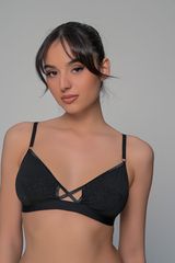 Bralette Λύκρα Μαύρο