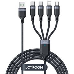 Joyroom S-A18 Braided USB to Lightning / Type-C / micro USB Cable 5A 1.2m - Μαύρο