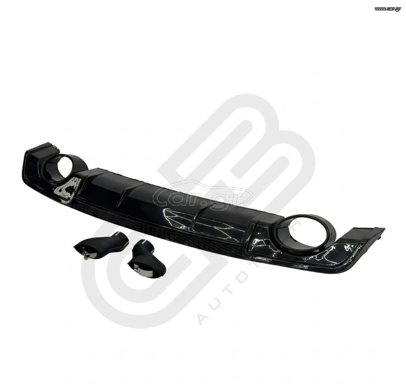 AUDI A3 RS3 REAR DIFFUSER ΜΕ ΜΑΥΡΕΣ ΑΠΟΛΗΞΕΙΣ