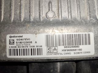 Εγκέφαλος Κινητήρα για CITROEN PEUGEOT 1.6 HDI Continental S180123008A, HW 9666681180, SID807EVO-thumb-1