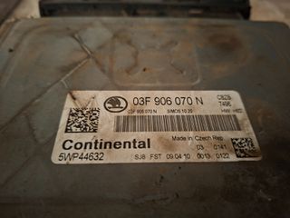 ΕΓΚΕΦΑΛΟΣ ECU SKODA FABIA ROOMSTER 03F906070N 5WP44632 CONTINENTAL SIMOS 1020 CBZ 1.2 TSI