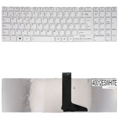 Teclado Español para Portátil - Spanish Laptop Keyboard για Toshiba Satellite C850 C855 C855D L850 L850D L855 L855D NSK-TV1SU 6037B0068102 9Z.N7USU.10F MP-11B53US-930W ES White ( Κωδ.40012ESWHITE )