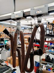 Σύστημα απαγωγής καυσαερίων συνεργείου μοτοσυκλετών