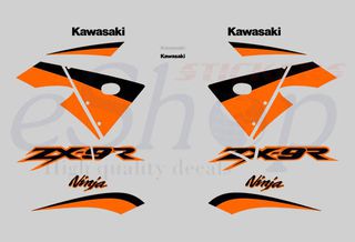 Αυτοκόλλητα σετ για Kawasaki ZX 9R Ασημί έκδοση 2003