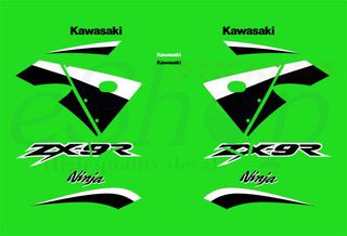 Αυτοκόλλητα σετ για Kawasaki ZX 9R Πράσινη έκδοση 2003