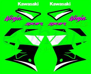 Αυτοκόλλητα σετ για Kawasaki ZX 9R Πράσινη έκδοση 2000