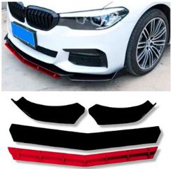Lip spoiler μαύρο/κόκκινο πλαστικό γυαλιστερό universal
