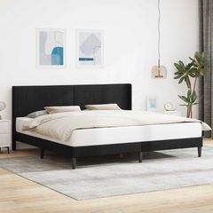 Σκελετός Κρεβατιού με κεφαλάρι Μαύρο 180 x 200 cm Βελούδο 42027525