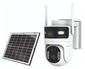 POWERTECH smart ηλιακή κάμερα PT-1547, dual lens, 4MP, 4G, PTZ, SD, IP65