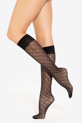 Κάλτσες Μέχρι το Γόνατο Trendy Line 30 Μαύρο