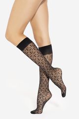 Κάλτσες Μέχρι το Γόνατο Trendy Line 31 Μαύρο