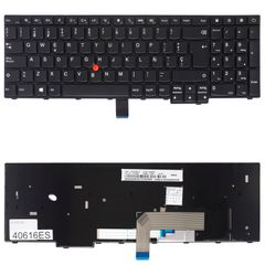 Teclado Español para Portátil - Spanish Laptop Keyboard για Lenovo ThinkPad E550 20DF 20DG E555 20DH E550C E560 20EV E565 5B20V13719 00HN013 00HN037 00HN074 00HN010 ES Pointer Black ( Κωδ.40616ES )