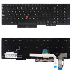 Teclado Español para Portátil - Spanish Laptop Keyboard για Lenovo ThinkPad E580 20KS 20KT E585 20KV E590 20NB 20NC L590 20Q7 20Q8 L580 20LW 20LX P52 20M9 20MA 01YP680 ES Pointer Black ( Κωδ.40574ESPO