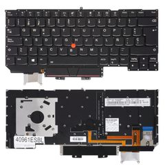 Teclado Español para Portátil - Spanish Laptop Keyboard για Lenovo ThinkPad X1C X1 Carbon 5th Gen 2017 20HQ 20HR X1 Carbon 6th Gen 20KH 20KG 01ER623 01ER664 01YR573 SN20M08031 ES No Frame Backlight Po