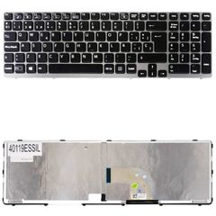 Teclado Español para Portátil - Spanish Laptop Keyboard για Sony Vaio SVE15 SVE-15 SVE151 SVE152 SVE1511 SVE1512 SVE1513 SVE1516 AEHK57002303A MP-11K73SU-920 V133946DK3SP ES Black Silver Frame ( Κωδ.4