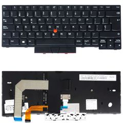 Teclado Español para Portátil - Spanish Laptop Keyboard για Lenovo ThinkPad T470 20HD 20HE 20JM 20JN T480 20L5 20L6 A475 20KL 20KM A485 20MU 20MV 01AX475 01HX419 01AX490 ES Backlight Pointer Black ( Κ