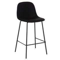 ΣΚΑΜΠΟ ΜΠΑΡ VINCENT HM9298.24 ΜΕΣΑΙΟΥ ΥΨΟΥΣ-ΜΑΥΡΟ ΥΦΑΣΜΑ-ΜΕΤΑΛΛΙΚΑ ΠΟΔΙΑ 43x50x92,5Υεκ