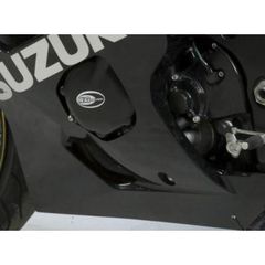R Racing Engine Case Protection Cover Kit Black Gsx-R600 (2Pcs)