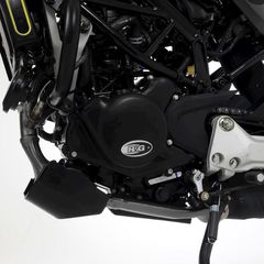 R Racing Race Series Left Crankcase Protection Cover (Ignition) - Black Husqvarna Svartpilen 125